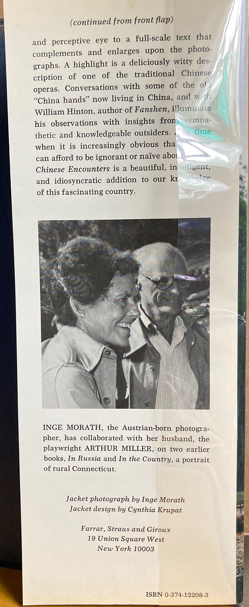 Morath, Inge. Chinese Encounters by Inge Morath and Arthur Miller.