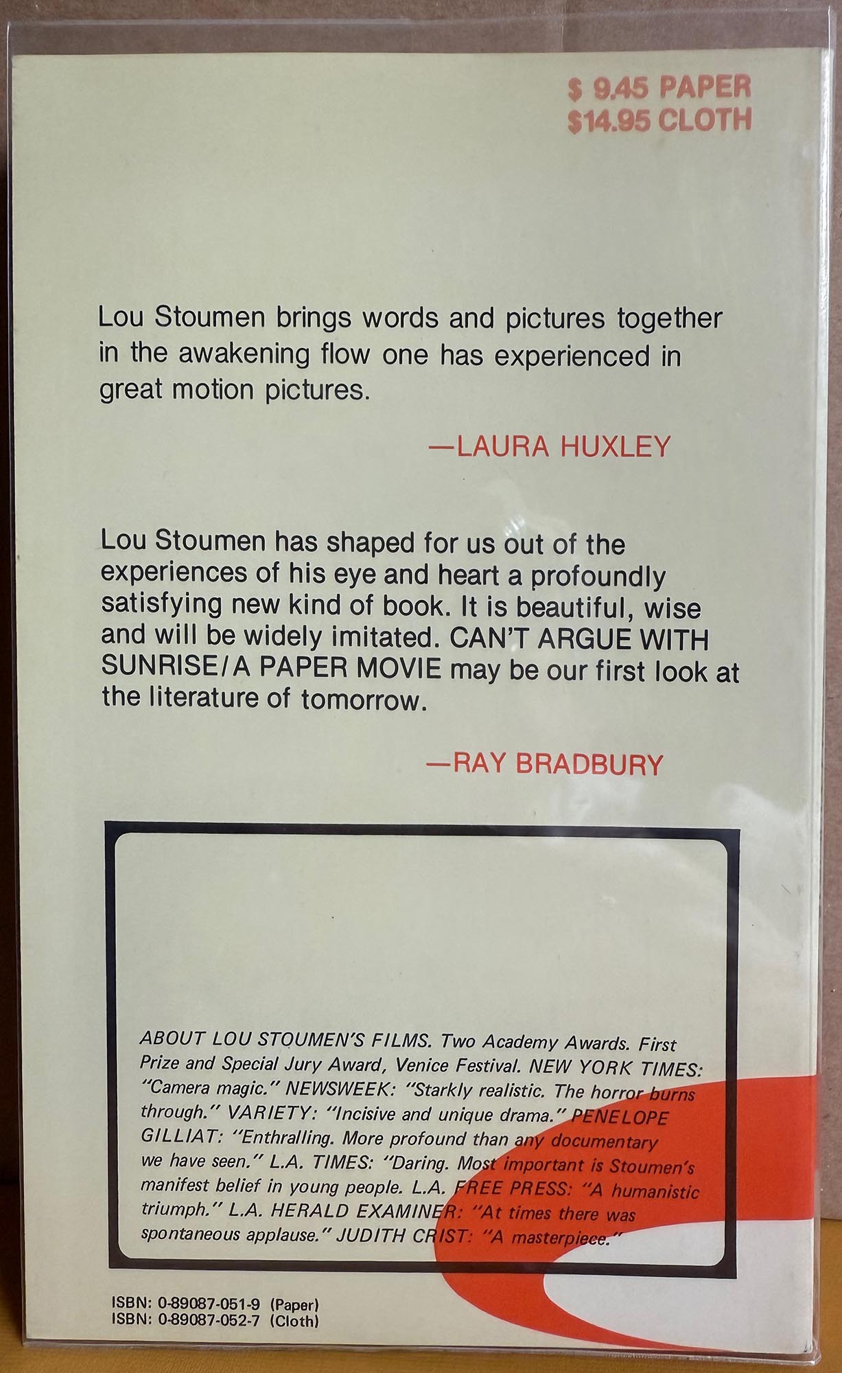 Stoumen, Lou. Can't Argue With Sunrise: A Paper Movie by Lou Stoumen.