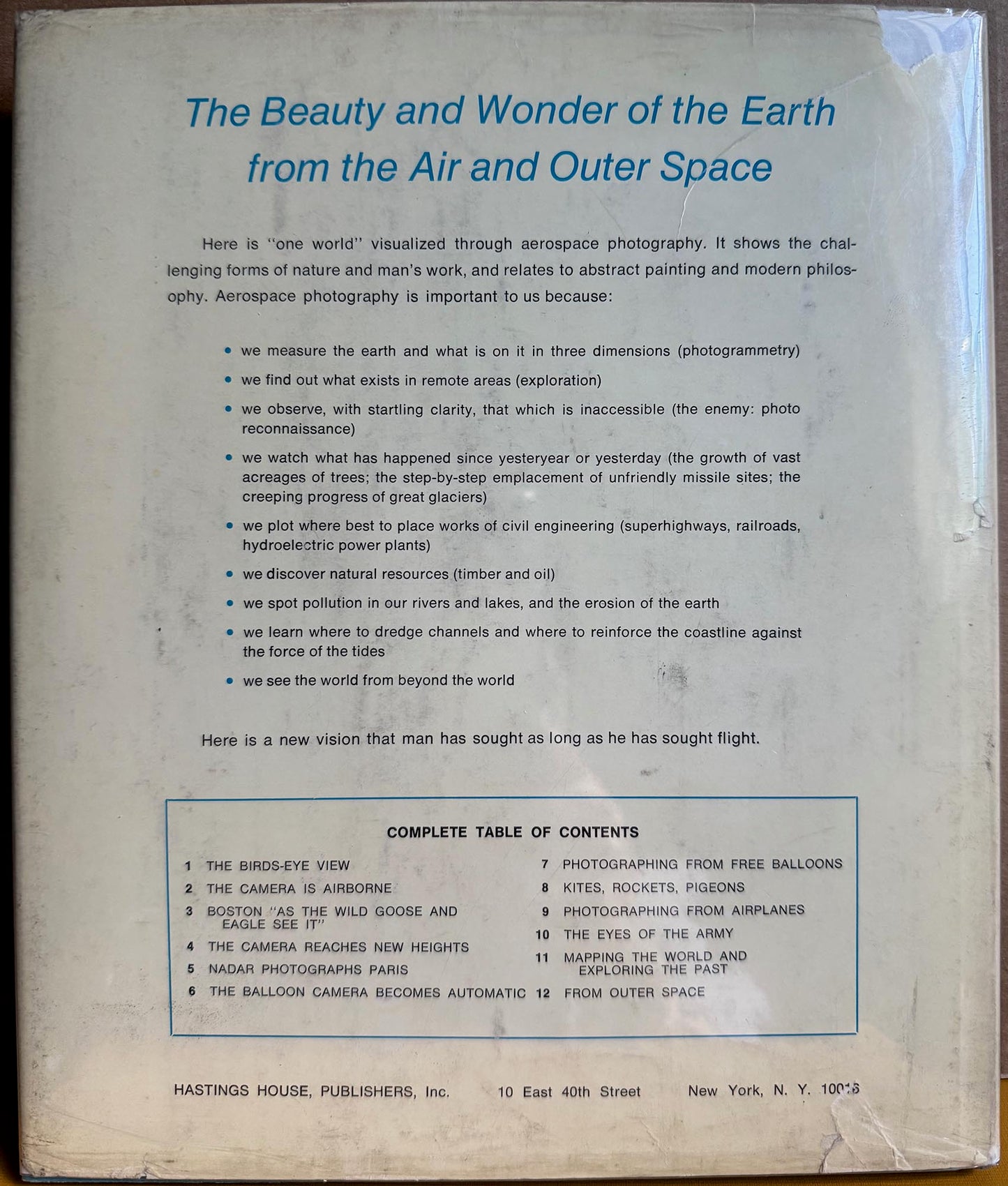 Aerial Photography. Airborne Camera: The World From the Air and Outer Space by Beaumont Newhall.