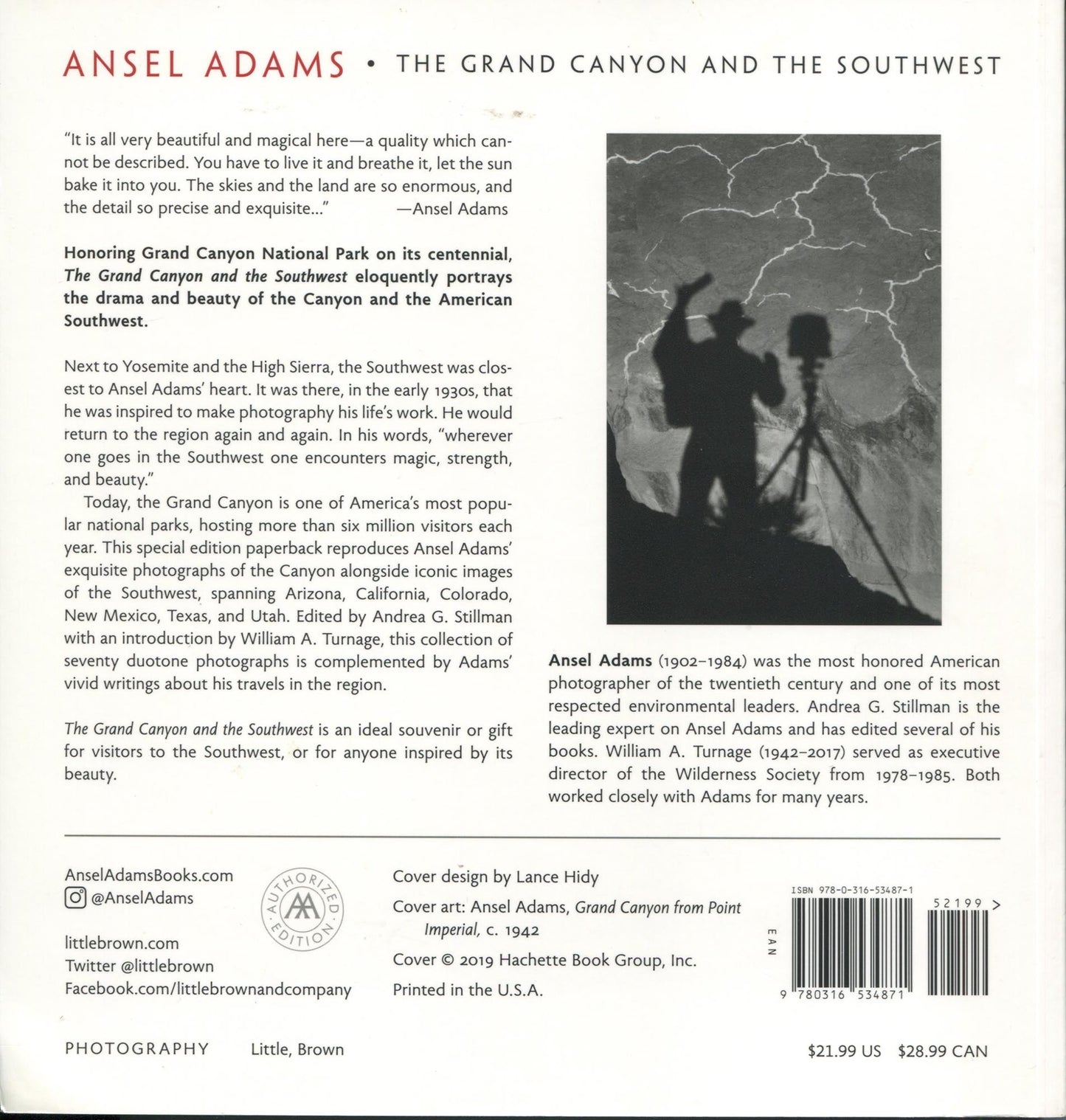 Adams, Ansel. The Grand Canyon and the Southwest by Ansel Adams.