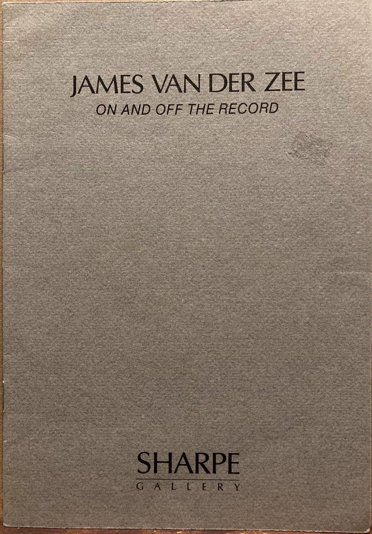 Van Der Zee, James. James Van Der Zee: On and Off the Record.