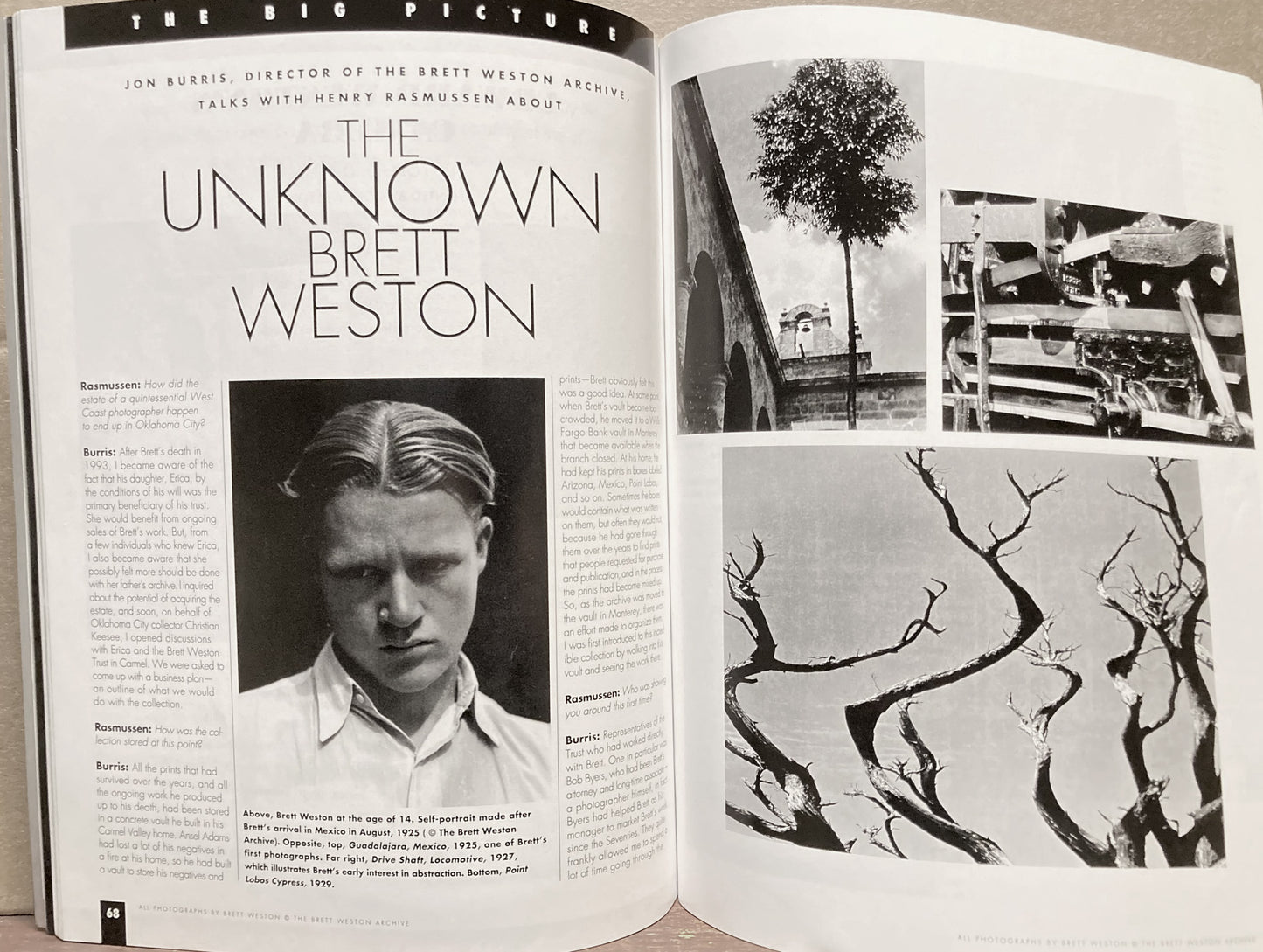 Weston, Brett. B & W. Issue 8, 2000. Featuring Brett Weston.