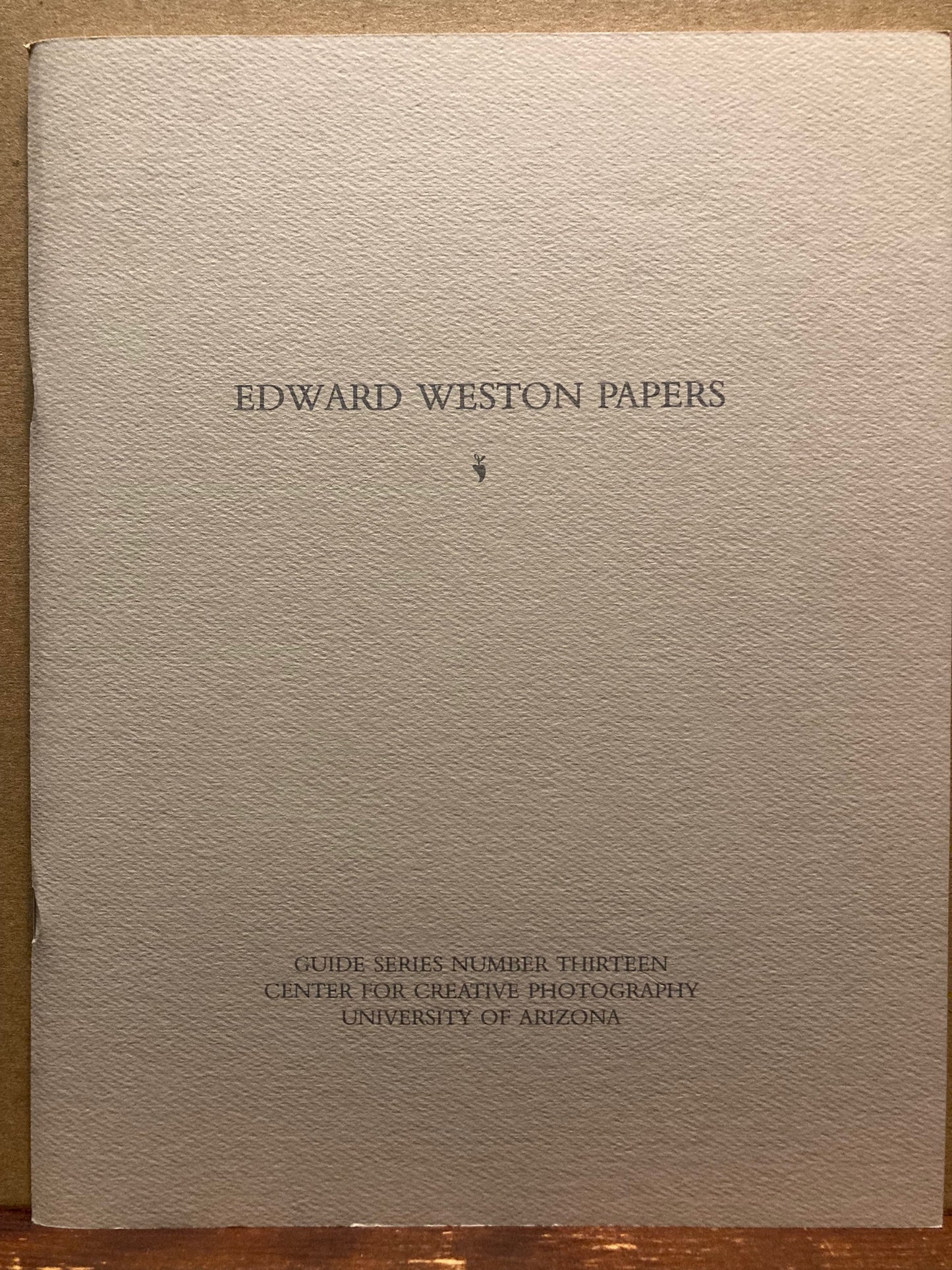 Weston, Edward. Edward Weston Papers.
