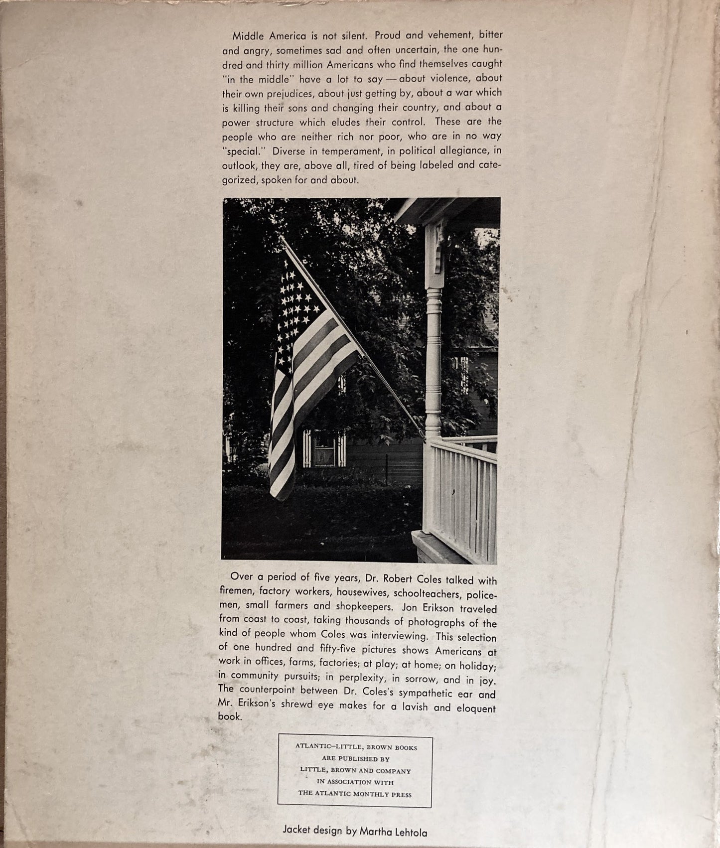 Documentary. The Middle Americans. Text by Robert Coles. Photographs by Jon Erikson.