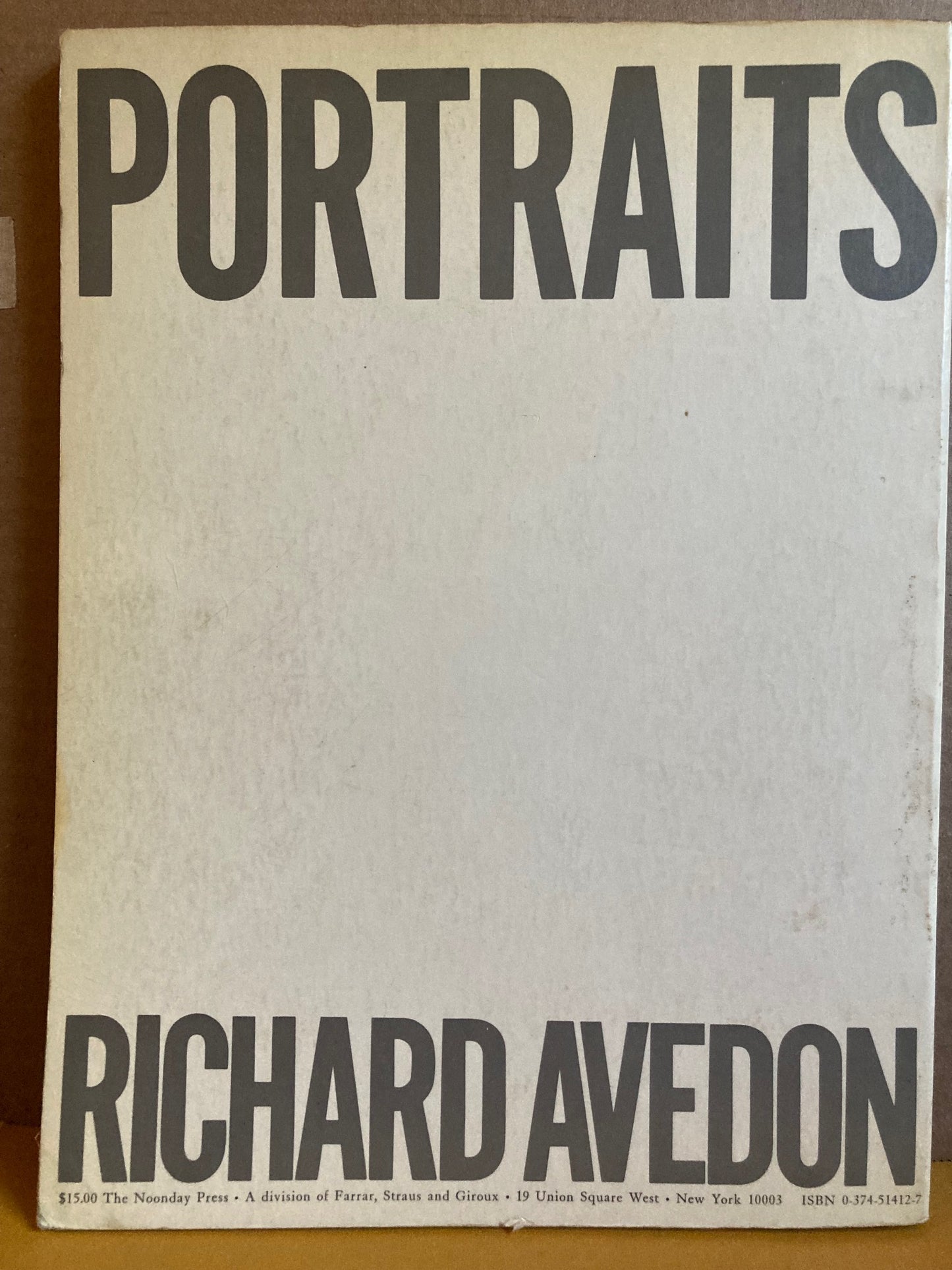 Avedon, Richard.  Richard Avedon: Portraits. First edition in wraps.