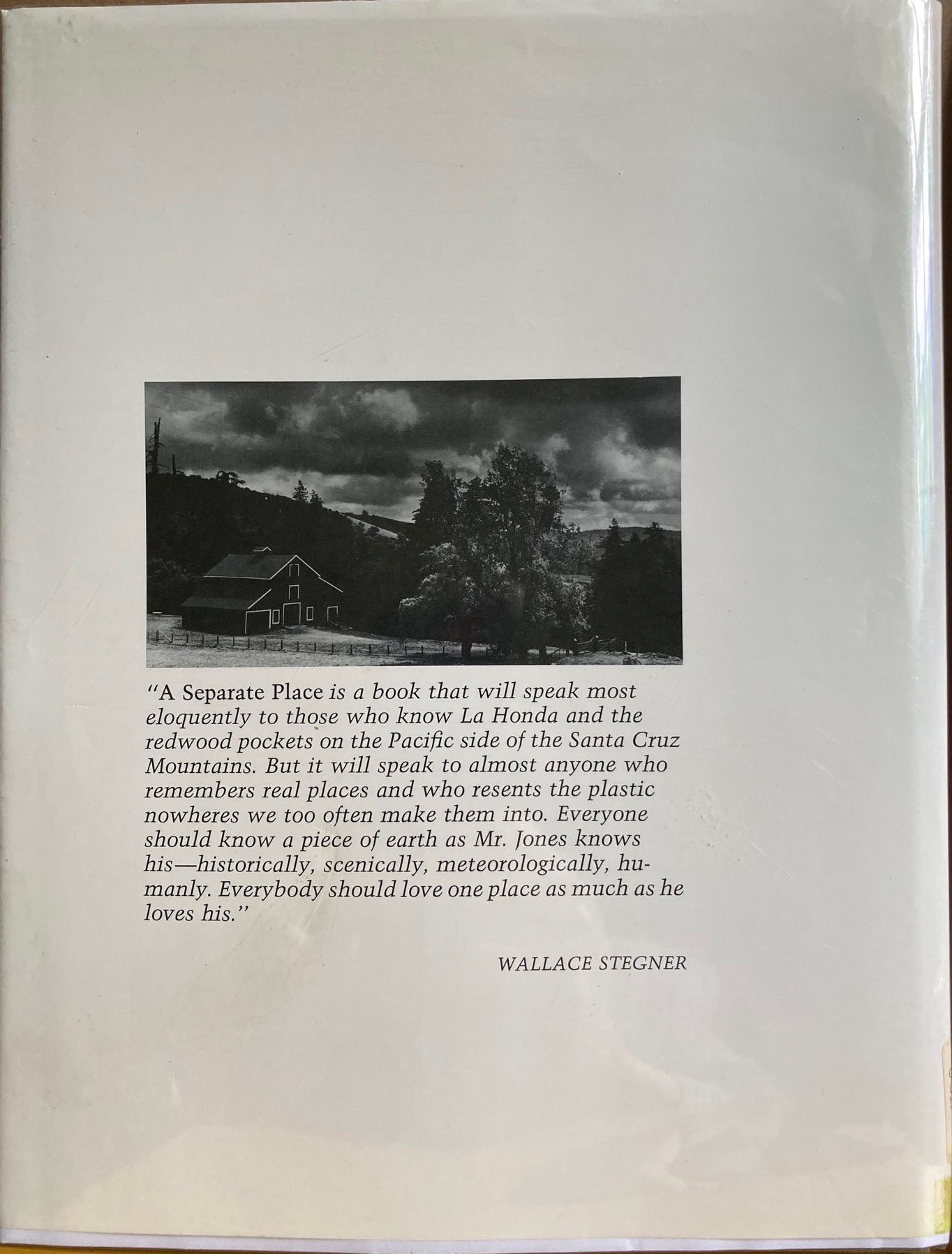 Friedman, Susan.  A Separate Place. Photographs by Susan Friedman. Text by Charles Jones.