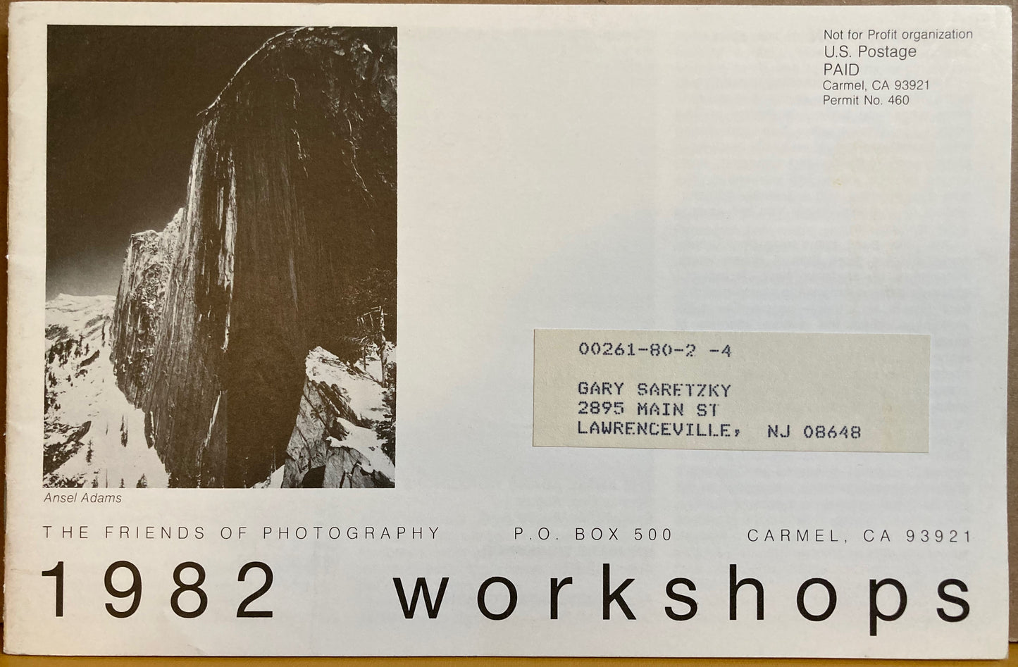 Friends of Photography. 7  Workshop Catalogs, 1982–1989.