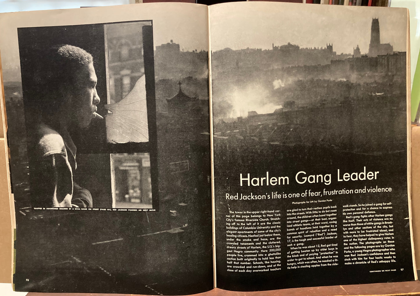 Parks, Gordon.  "Harlem Gang Leader," in LIFE magazine, November 1, 1948.