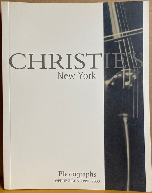 Christie's New York Photographs. Wednesday 5 April 2000. Auction catalog.