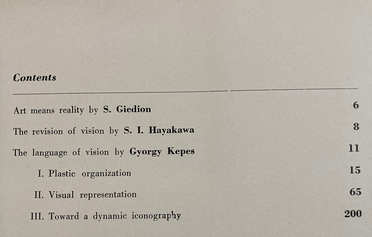 Kepes, Gyorgy.  Language of Vision by Gyorgy Kepes. Early printing.