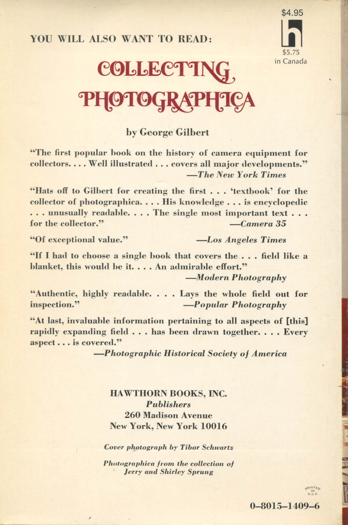 Photographica. The Photographica Collector's Price Guide by George Gilbert.