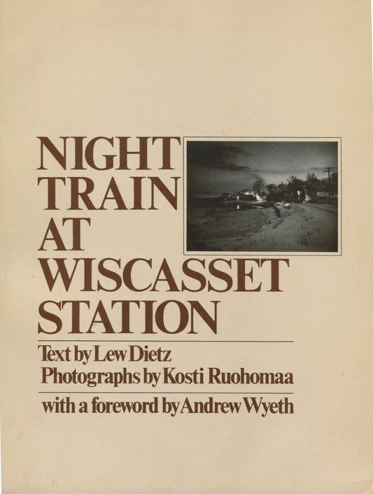 Ruohomaa, Kosti. Night Train at Wiscasset Station by Kosti Ruohomaa.