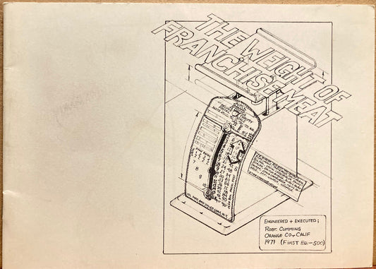 Cumming, Robert. The Weight of Franchise Meat by Robert Cumming.