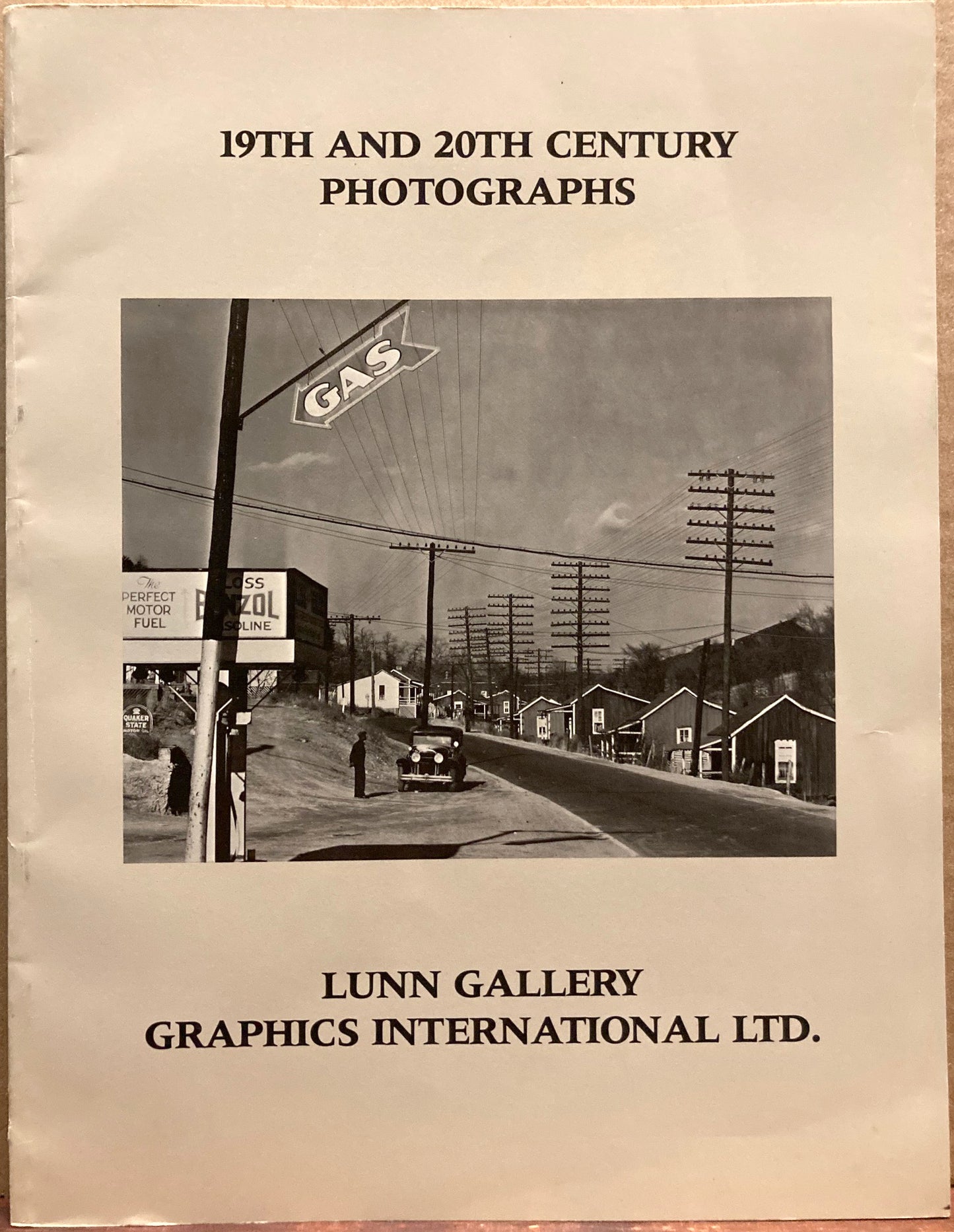 Lunn Gallery Graphics International Ltd. Catalog 5. 19th and 20th Century Photographs.