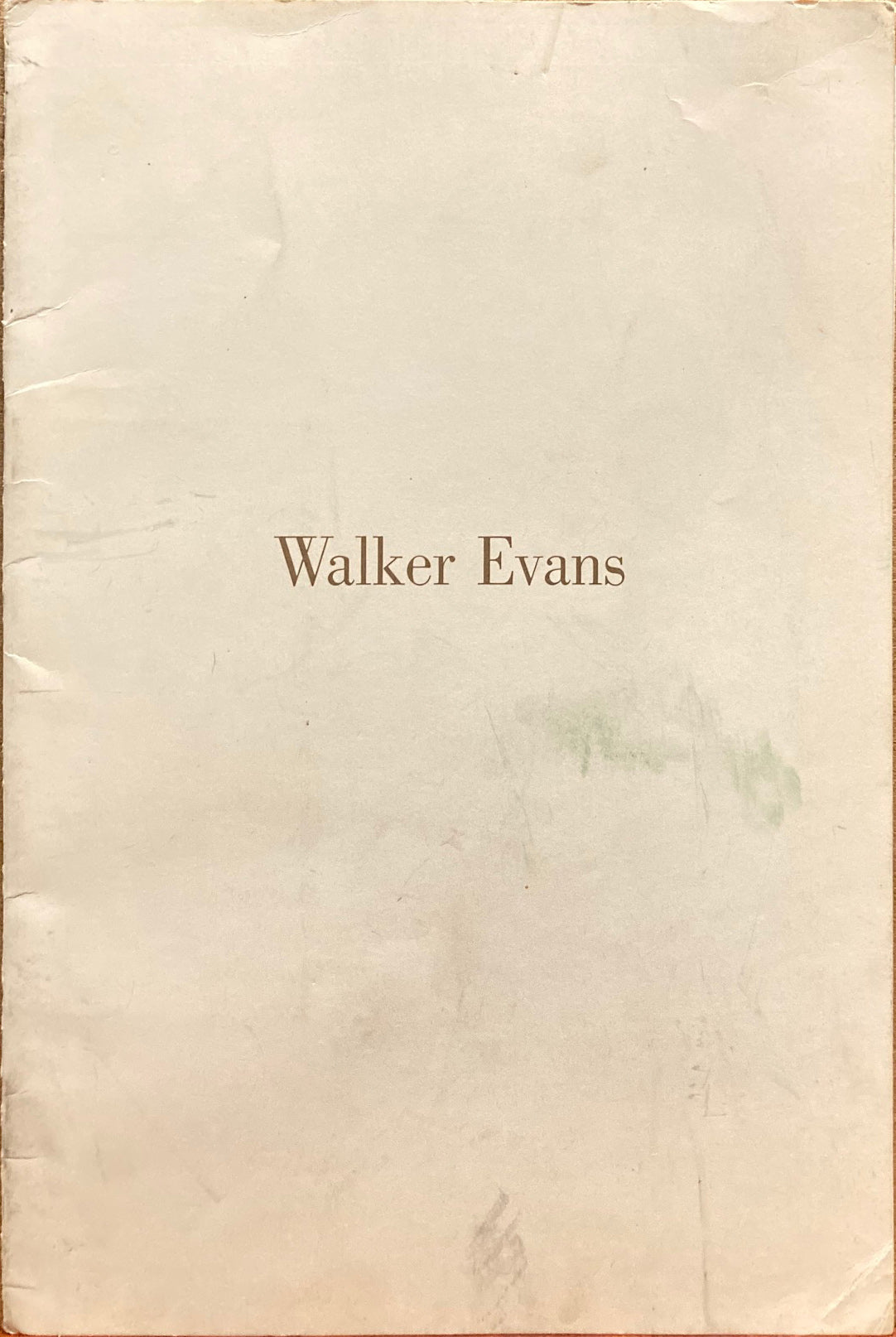 Evans, Walker. Walker Evans: Photographs 1930-1971, March 7 - April 2, 1977.