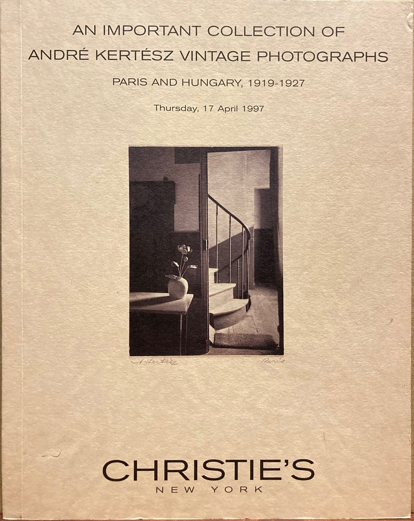 Kertesz, Andre. An Important Collection of Andre Kertesz Vintage Photographs. Paris and Hungary, 1919-1927.