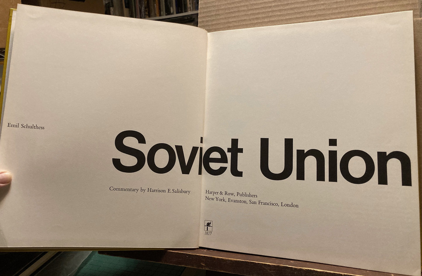 Schulthess, Emil.  Soviet Union. Photos by Emil Schulthess. Text by Harrison E. Salisbury