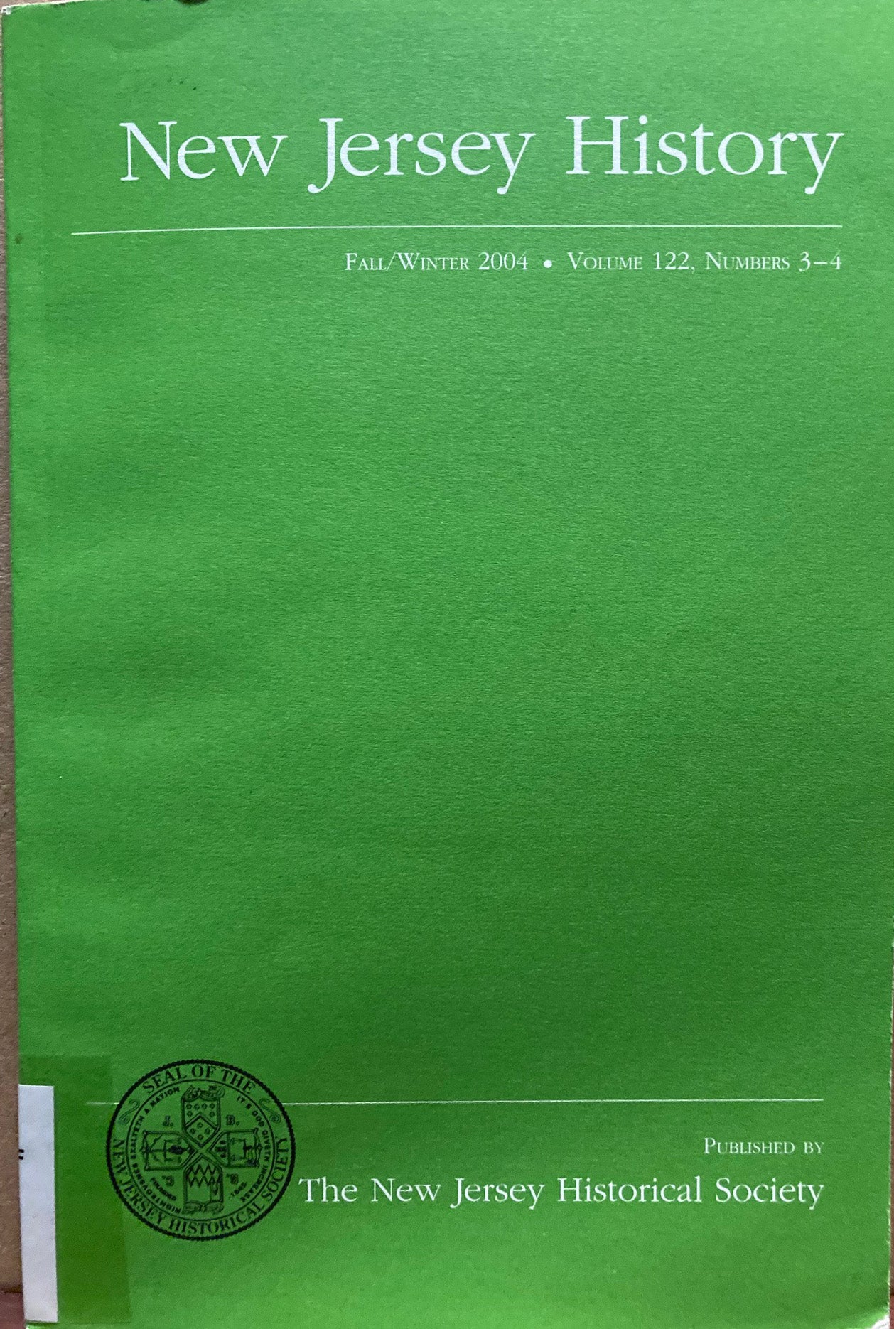 New Jersey. "Nineteenth-Century New Jersey Photographers," in New Jersey History, 122:3-4 (Fall/Winter 2004). Signed.