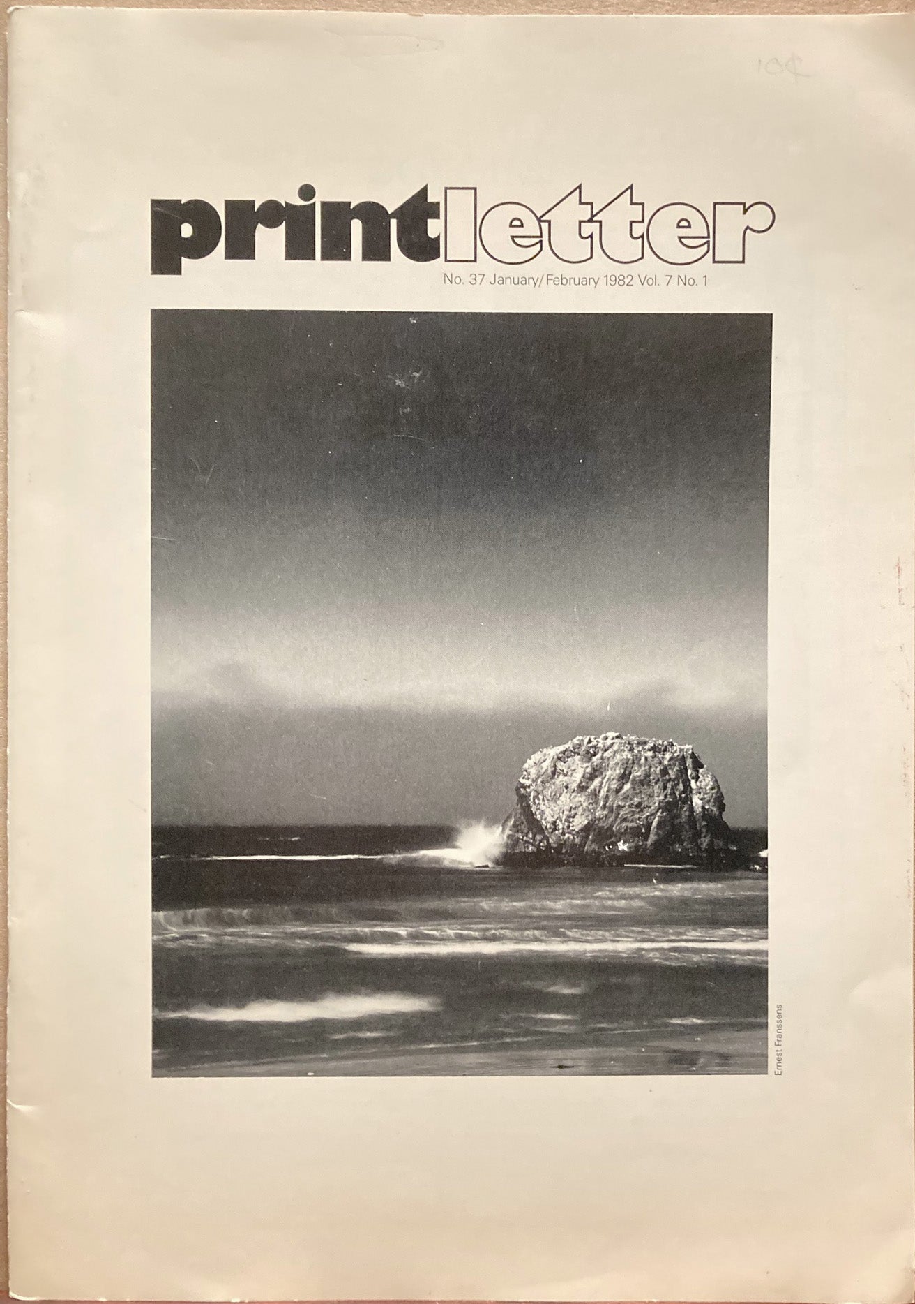 Printletter No. 37, January/February 1982, Vol. 7, No.1.  L. Fritz Gruber, Irving Penn, et al.