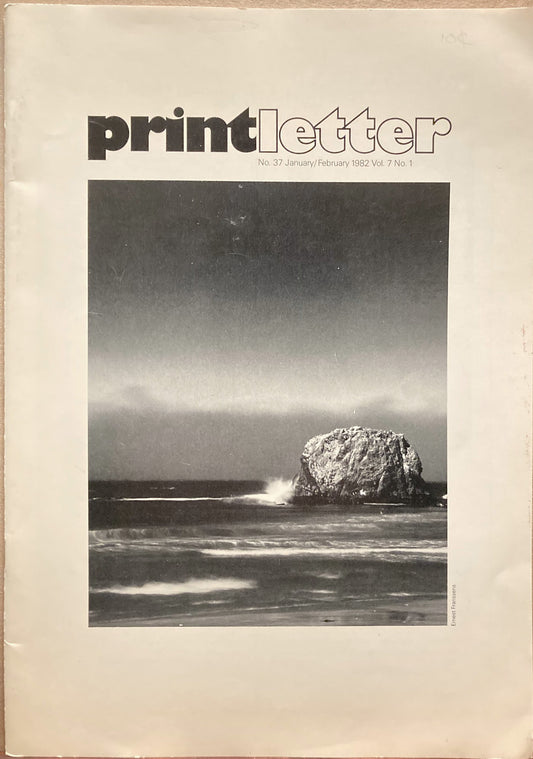 Printletter No. 37, January/February 1982, Vol. 7, No.1.  L. Fritz Gruber, Irving Penn, et al.