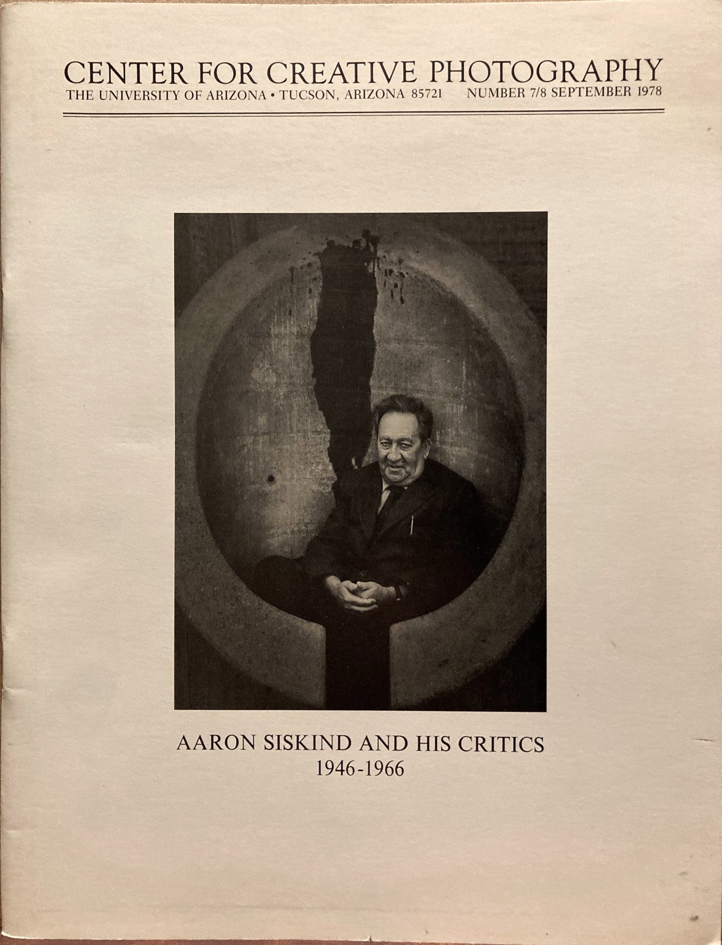 Siskind, Aaron. Aaron Siskind and His Critics, 1946-1966. Signed by Carl Chiarenza.