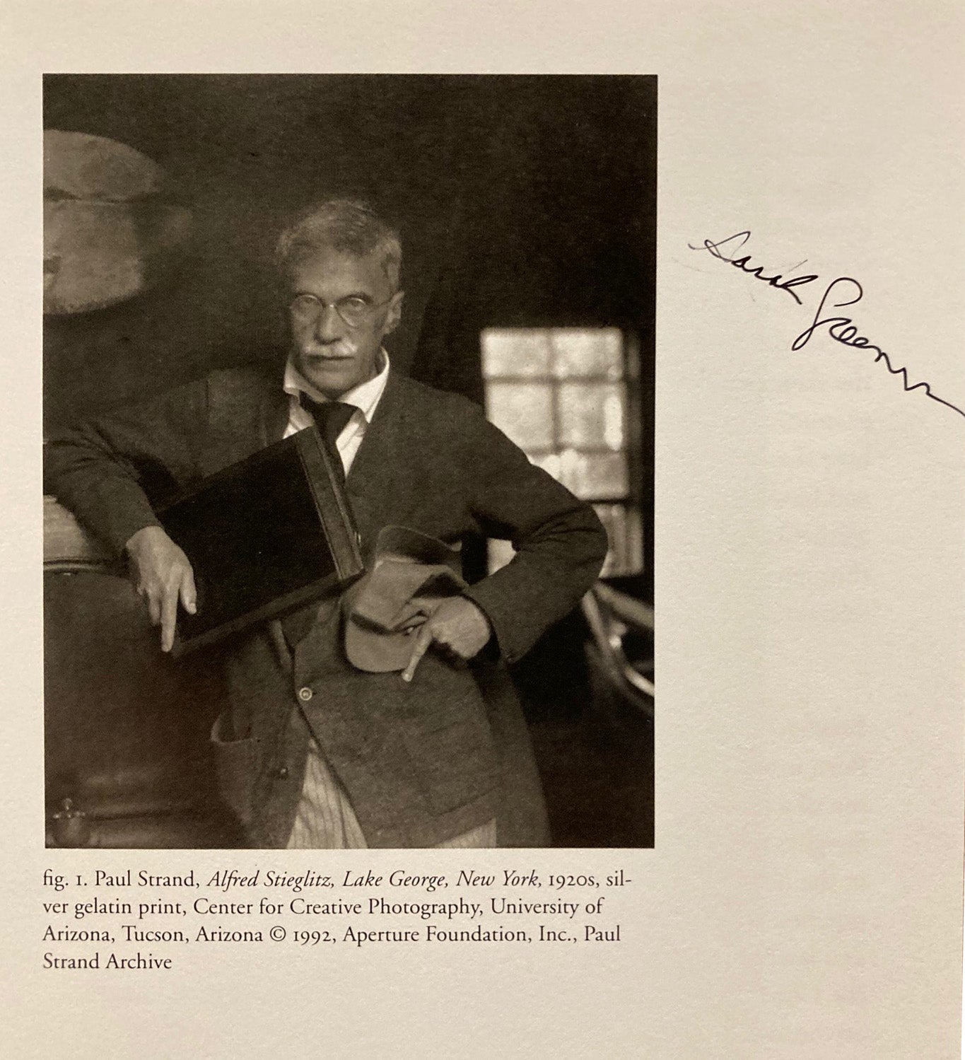 Stieglitz, Alfred. Stieglitz in the Darkroom. October 4, 1992–February 14, 1993. Signed.