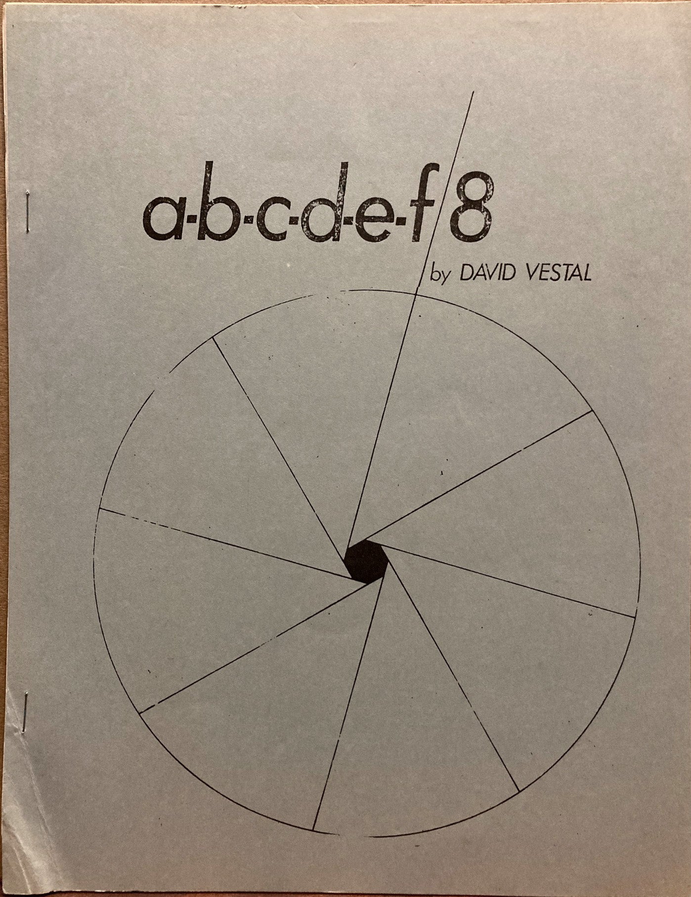 Vestal, David. a-b-c-d-e-f8 by David Vestal. Textbook.