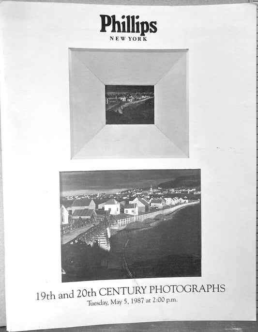 Phillips New York Auction Catalog. 19th and 20th Century Photographs. May 5, 1987. Sale 661.