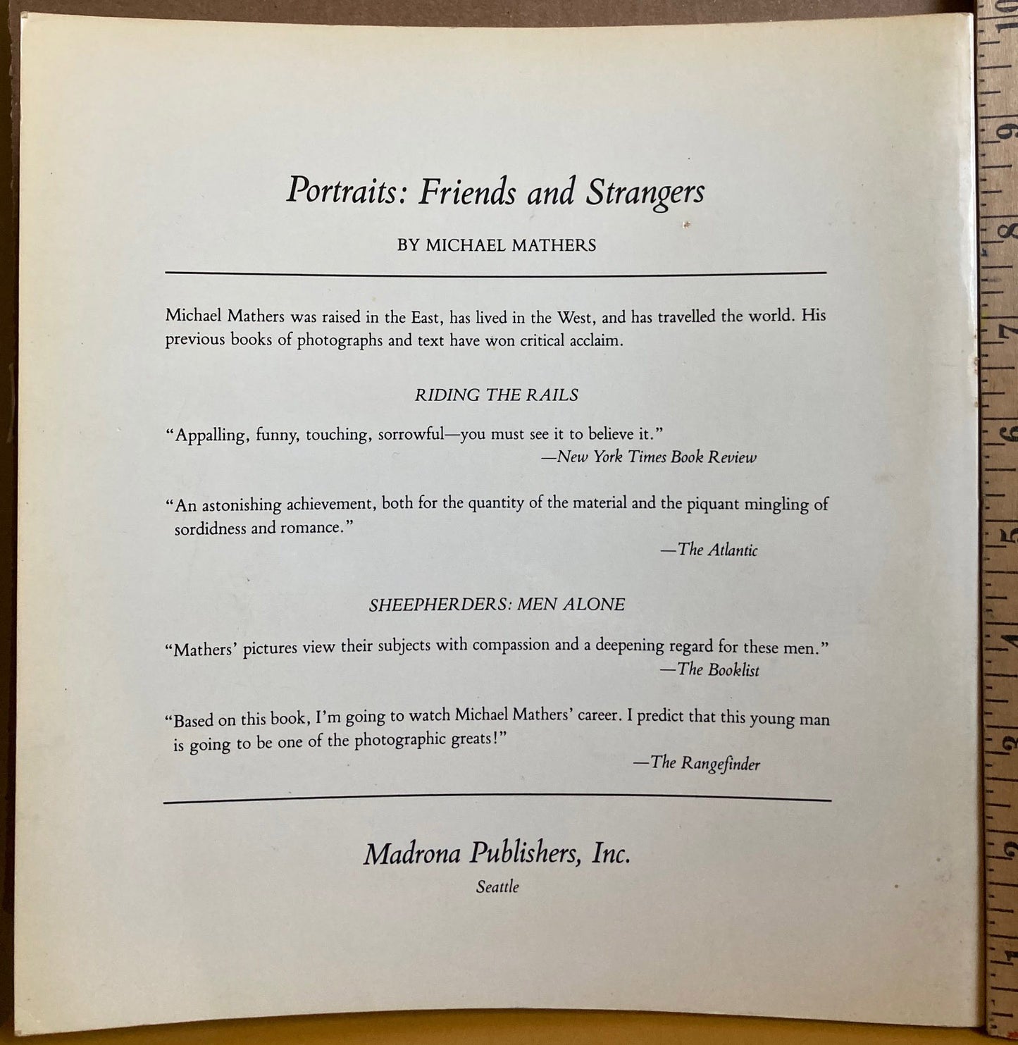 Mathers, Michael. Portraits: Friends and Strangers by Michael Mathers.