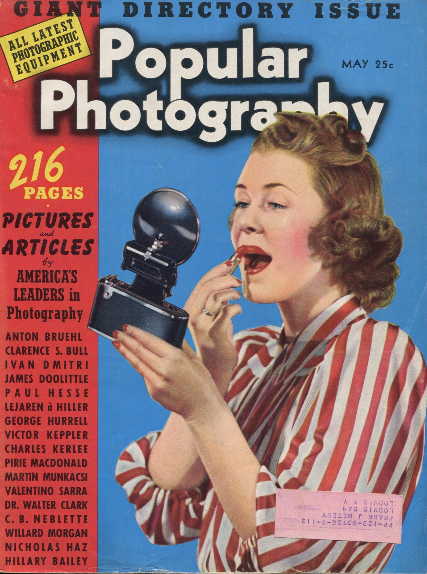 Popular Photography. May 1940. Volume 6, Number 5. Giant Directory Issue. Photographer self-portraits.