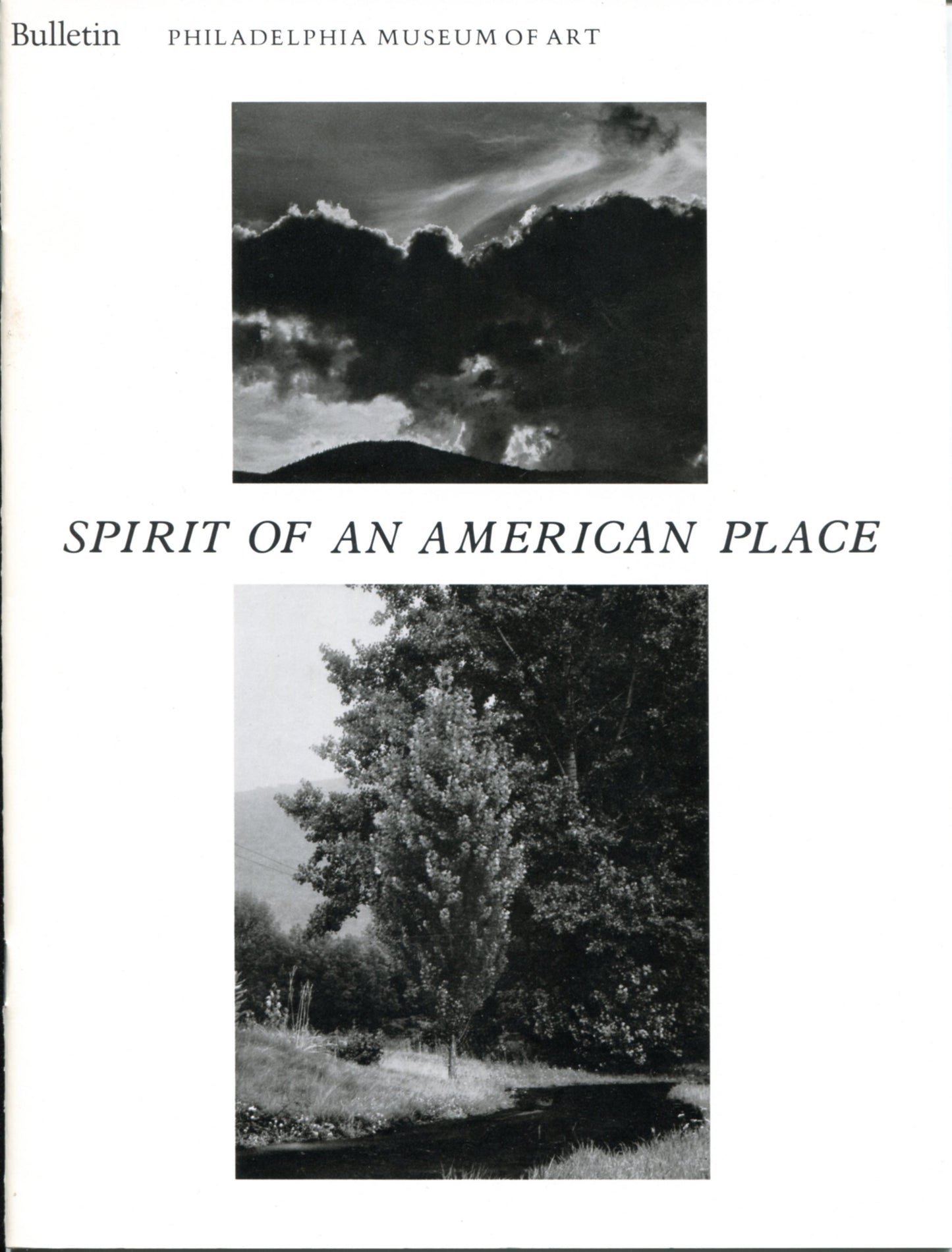 Stieglitz, Alfred. Spirit of an American Place: An Exhibition of Photographs by Alfred Stieglitz, November 22, 1980-March 29, 1981.