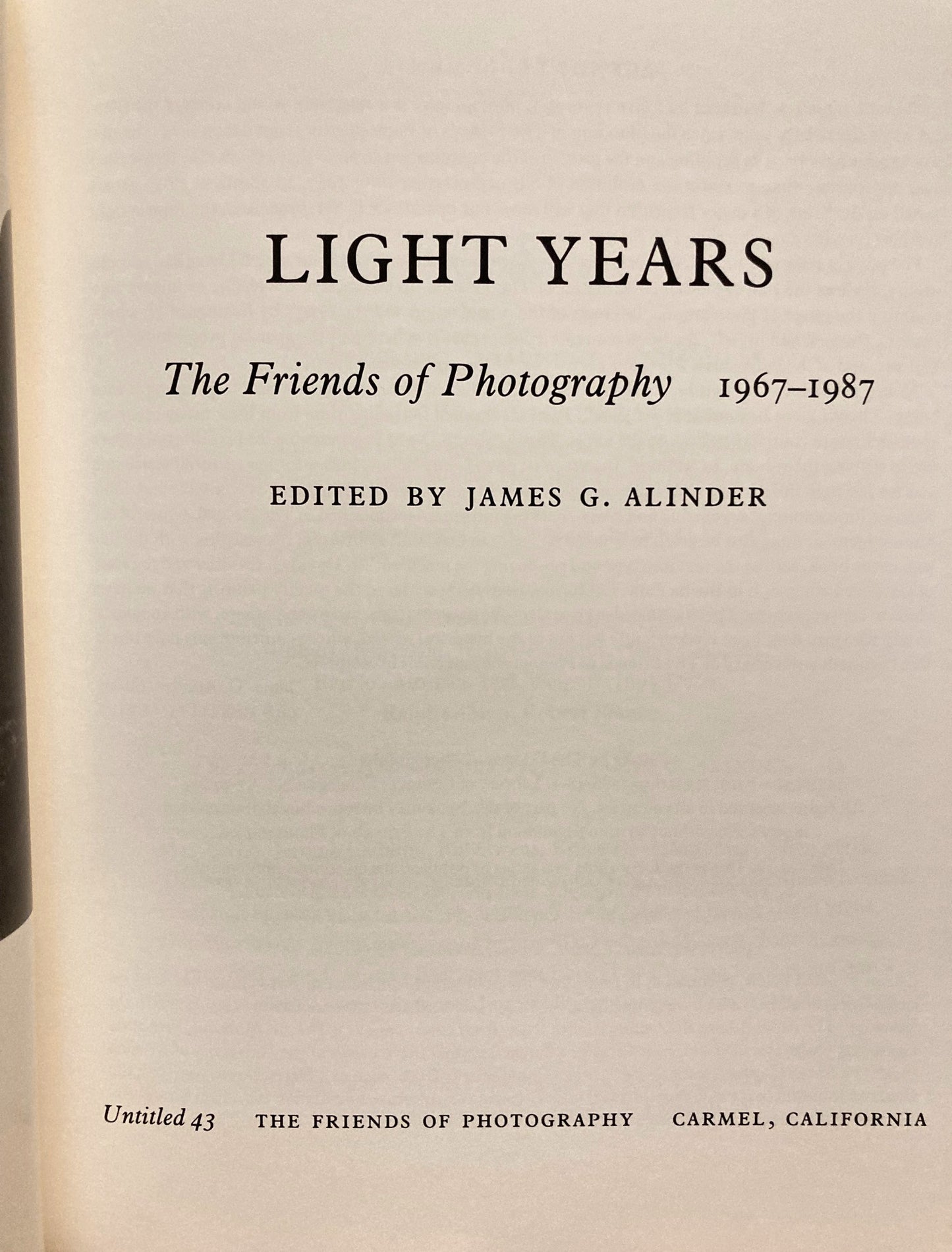 Untitled 43. Light Years: Friends of Photography, 1967-1987.